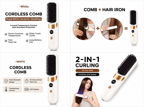 Cordless Hair Straightening Comb